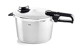 Fissler Vitavit Premium / Schnellkochtopf (8 L, Ø 26 cm) Edelstahl-Dampfkochtopf,4-Garstufen, inkl. Einsatz - Induk