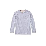 Carhartt Herren Force Cotton Delmont Long-Sleeve Work Utility T-Shirt, Heather Grey, XL