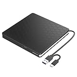 External DVD Drive, Amicool USB 3.0 Type-C CD DVD +/-RW Optical Drive USB C Burner Slim CD/DVD ROM Rewriter Writer Reader Portable for PC Laptop Desktop MacBook Mac Windows 7/8.1/10 Linux OS App