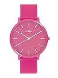 s.Oliver Unisex Analog Quarz Uhr mit Silicone Armband SO-4067-PQ