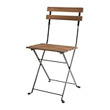 IKEA Klappstuhl 'Tärnö' Balkonstuhl INKL. Sitzkissen 'Sarö' - Gartenstuhl aus massiver Akazie und Stahl - für draußen geeig