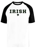 Irish Weißes Baseball T-Shirt Kurze Ärmel Unisex Größe XXXL White Baseball Tee Size XXXL