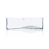 Sandra Rich Glasschale, Dekoschale Jadiniere Rectangular 40x12cm H. 6,5cm eckig
