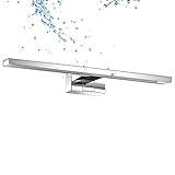 ANWIO Led Spiegelleuchte Badezimmer 8W 560LM 40cm 4000K, 3-in-1 Klasse II Wasserdicht IP44 Bad Spiegellampe, Kein Flimmern Badlampe Wandbeleuchtung Neutralweiß 400mm Bad Spieg