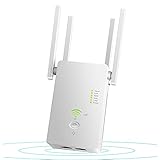 WLAN Repeater,WLAN Verstärker Dual Band 1200Mbit/s,WiFi Repeater 2.4GHz/5GHz mit LAN Port/WPS Taste,WLAN Range Extender mit Repeater/Router/AP-Modus,WiFi Verstaerker Kompatibel zu Allen WLAN G