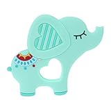 Nikunty Baby-Beißring, bequeme Zähne, Baby-Beißring, Spielzeug, niedlicher Elefant, Kauwerkzeug, Babyprodukt, Kieselg