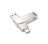 USB Stick,AUELEK USB Flash Laufwerk 64 GB Speicherstick Multifunktion 2- in-1 Type C + USB 3.0 Speichererweiterung,Data Datenspeicher kompatibel für Handy/Android/Windows PC(Silber)
