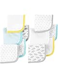 Simple Joys by Carter's 10-Pack Washcloth Winter-Zubehör-Set, Weiß, Elefanten/Punkte, Einheitsgröße, 10er-Pack