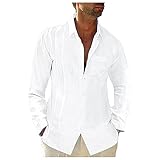 Dasongff Herren Oberteile Freizeithemd Herbst Winter Hemd Langarm Regular Fit Basic Shirts Einfarbig Regular Fit Button-down Longshirt Blusenshirts Men´s Shirt Lang