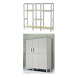 LXZFJW Oxford-Stoff Faltschrank Stoffkleiderschrank-einfach Zu Montieren Kleiderschrank Faltbarer Verdickter Oxford-Stoff(Size:125×45×175cm,Color:Grauweiß)