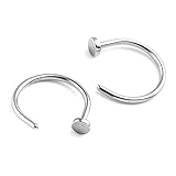 JSDDE Piercing Chirurgenstahl Edelstahl 20G Nasenpiercing Nasenring Fake Hoop Spirale Nasenstecker Nasenschraube Ohr Augenbraue Lippe Körperpiercing 8MM Silb