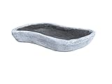 Stone and Style Deko Grabschmuck Pflanzschale Welle groß Steinguss frostfest w