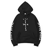 HUIZE Herbst/Winter-Hoodie Für Männer Und Frauen Travis Scott Astroworld Graffiti-Print Lässiges, Lockeres Sweatshirt (M-XXL)