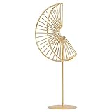 OMYLFQ Statuen Ginkgo Blatt Dekor Goldener Eisen Innovative Home Desktop Ornament Luxus Weinschrank Eingang Abstraktes Handwerk Fig