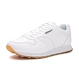 Hitmars Sneaker Herren Damen Leichte Sportschuhe Classic Laufschuhe Low-Top Freizeitschuhe Weiß 3 Größe 43