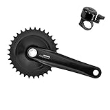 Angebot-Set / 1 x Shimano Kurbelgarnitur Nexus FC-C6000 33 Zähne Schwarz inkl. 1 Fahrradglock