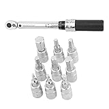 EXCLVEA Drehmomentschlüssel 1/4' DR 1-25. NM Einstellbarer Fahrraddrehmomentschlüssel Set Ratsche Mechanische Drehmomentschlüssel für Reparaturen und Installationen (Farbe : Black, Size : One Size)