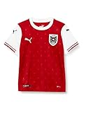 PUMA Jungen ÖFB Home Shirt Replica Jr Trikot, Chili Pepper White Red, 140