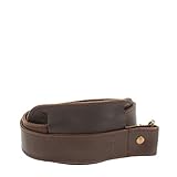 LECONI Trageriemen Leder Schulterriemen breiter Schultergurt für Taschen Umhängegurt längenverstellbar 3,5x150cm dunkelbraun LEC-R3