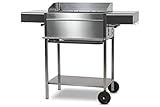 Schickling Premio II Starter - Holzkohlegrill - Edelstahlgrill - Grillwagen - Rechteckig - 100% Edelstahl - Holzkohle - Made in Germany - Direkt vom H