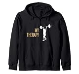 My Therapy Lustiges Gewichtheben Workout Bodybuilder Gym Kapuzenjack