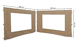 QUICK STAR 2 Seitenteile mit PVC Fenster für Blätter Pavillon 3x3m Seitenwand S