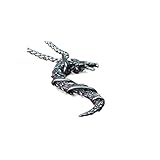 JUSTJUNFEN Fade Dragon Anhänger Halsketten for Frauen Männer Vintage Choker Halskette Maskottchen Ornamente Schmuck Geschenkbox Anhänger (Length : 50cm)