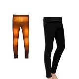 Beheizte Winter-Unterwäsche, USB-Aufladung, elektrische Thermo-Heizhose, beheizte warme Baumwolle, lange Hose Leggings Hose (ohne mobile Stromversorgung), weiß, 36-41