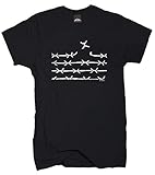 Wolkenbruch® T-Shirt Freiheit Stacheldraht, schwarz, Gr.M