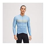 Frühlings- und Sommer-Radfahren-Jersey-Schnelltrockner und atmungsaktive Männer langärmliges Fahrrad □ Voller Reißverschluss Fahrrad-Shirts mit Tasche ( Color : Green , Size : XXX-Large )