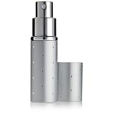 Taschenzerstäuber Parfum: Nachfüllbar für 10ml - Parfüm Zerstäuber für zuhause und unterwegs in Silber, Parfum Flakon Spray für die Handtasche, Sprühflasche von F