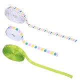 PRETYZOOM Dekobänder Ostern Geschenkbänder Polyester Dekoband 9 Meter 3 Rollen DIY Basteln Kränze Schleifen Applikationen Geschenkboxen Verpackung Ostern Frühling Party Festival Dek