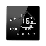 Queenser WiFi Smart Thermostat Programmierbare elektrische Fußbodenheizung Heizkörperthermostat APP & Touch Control Konstanter Temperaturregler für den Innenbereich LCD-Display Digitaler T