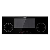 Klarstein Delicatessa 90 Slim Induktionskochfeld, Autark, Einbau, Flex Zone, 90 cm, 4 Zonen, 7000 W, 9 Leistungsstufen, Booster, Topferkennung, Timer, Glaskeramik, Kochplatte, schw