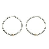 NOVICA Damen 18K Gelbgold überzogen, 925 silberne Band-Ohrringe ‚Celuk des Kencana‘