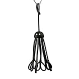 OMKMNOE Octopus Shampoohalter, Duschgelhalter Ohne Bohren, Oktopus Zum Hängen Mit 9 Verstellbaren Schlaufen Aus Latex,Schw