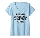 Damen Großhandel und Einzelhandelskäufer im Ruhestand T-Shirt mit V