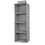 Hainice Hängende Regale Kleiderschrank Lagerorganisator Hängende Schrank Regal für Kleiderschuhe Zubehör 4 S