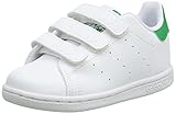 adidas Stan Smith CF Sneaker, Cloud White/Cloud White/Green, 35 EU