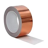 HIFROM Kupferband Gegen Schnecken, 20M Kupferfolienband Selbstklebend Schneckenabwehr, Selbstklebendes Aluminium Hitzebeständig Aluminiumklebeband, Kupferfolie EMI Copper Schneck