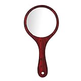 Haltbarer Friseurhandspiegel Kosmetikspiegel Professional für Reisen für den Haushalt für Friseure für den Salon(rot)