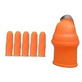 TOSSPER 1 Stück Silikon Daumenmesser Fingerschutz Gemüsemesser Kleine Klinge Schere Schneidringe Gartenhandschuhe Erntewerkzeug