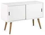 AC Design Furniture 60602 Anrichte Mariela, Türen 2 Stück, 100 x 38 x 69,5 cm, Holz, weiß