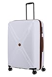 TITAN 4-Rad Koffer Hartschale mit TSA Schloss, Gepäck Serie PARADOXX: Hartschalen Trolley mit Akzenten in Leder Optik, 833404-80, 76 cm, 110 Liter, white (weiß)