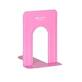 Buchstützen Durable Heavy Metal Buchstütze Regal Buchstützenhalter Büro Schulbedarf Schreibwaren Student Buchstütze Unterstützt Desktop Buchstützen (Color : Pink, Größe : Small)