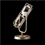 zhongzhichengcheng Wohnaccessoires Skulptur Französische Vintage Messing Sanduhr 360 ° Drehbare Metall Sanduhr Antike Sanduhr Für Geschenke Hochzeit Bürodek