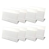 NUOBESTY Klar Kartenhalter Einzelhandel Preisschild Label Regal Acryl Regal Waren Zeichen Display Halter für Shop Büro 6X4 Cm 30 Stücke (Ohne Preis Karte)