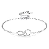 Viwind Armband Damen 925 Sterling Silber Unendlichkeit Liebe Armband funkelnden kubischen Zirkonia Mode Armbänder Geschenk für Frauen und Mädchen mit Geschenkbox (Infinity)