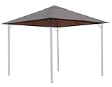 QUICK STAR Ersatzdach 3x3m Gartenpavillon Nizza Taupe Pavillon Partyzelt Bezug