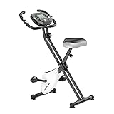 X-Bike Heimtrainer 8-Stufig Einstellbarer Widerstand Herzfrequenzmesser Mit Flachem Stand Fahrradtrainer LCD Display Heimtrainer Kann 120kg Tragen Heimtrainer Klappbar füR Zuhause F